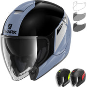 Shark City Cruiser Karonn Open Face Motorcycle Helmet & Visor