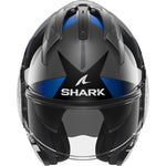 Shark Evo-GT Tekline Black Anthracite Blue Flip Front Motorcycle Helmet & Visor