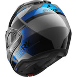 Shark Evo-GT Tekline Black Anthracite Blue Flip Front Motorcycle Helmet & Visor