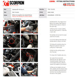 Scorpion Red Power Full System Black Ceramic Exhaust - Yamaha MT-125 (Euro 5) 2021 - 2023