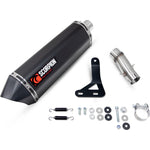 Scorpion Serket Parallel Black Ceramic Slip-On Exhaust - Triumph Tiger 850 2021 - 2022