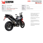 Scorpion Serket Parallel Black Ceramic Slip-On Exhaust - Triumph Tiger 850 2021 - 2022