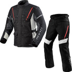 Rev It Horizon 3 H2O Motorcycle Jacket & Trousers Black Red Kit