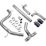 Scorpion Car Exhaust Cat-Back System (Non-Resonated) 100mm Carbon Fibre Ascari - Volkswagen Golf MK7 GTD 2013 - 2017