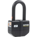 Oxford Boss Alarm 16mm Padlock Black (incl. FREE Cro-Mo 12mm Gold Series Chain 1.5m)