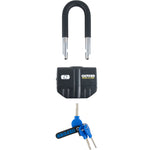 Oxford Boss Alarm 16mm Padlock Black (incl. FREE Cro-Mo 12mm Gold Series Chain 1.5m)