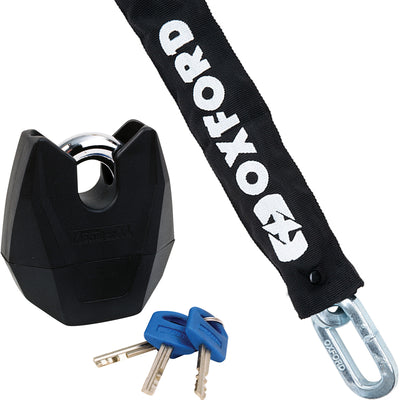 Oxford Cr-Mo Chain 12 mm x 1.5 m & OF22 Padlock (SP807)