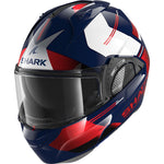 Shark Evo-GT Tekline Black Anthracite Red Flip Front Motorcycle Helmet & Visor