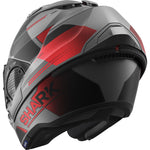 Shark Evo-GT Tekline Matt Black Anthracite Red Flip Front Motorcycle Helmet & Visor