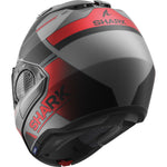 Shark Evo-GT Tekline Matt Black Anthracite Red Flip Front Motorcycle Helmet & Visor