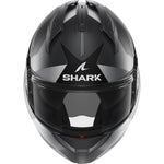 Shark Evo-GT Tekline Matt Black Anthracite Silver Flip Front Motorcycle Helmet & Visor