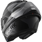 Shark Evo-GT Tekline Matt Black Anthracite Silver Flip Front Motorcycle Helmet & Visor