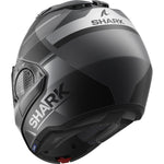 Shark Evo-GT Tekline Matt Black Anthracite Silver Flip Front Motorcycle Helmet & Visor