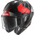 Shark Evo-GT Tekline Matt Black Red Flip Front Motorcycle Helmet & Visor