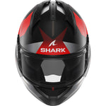 Shark Evo-GT Tekline Matt Black Red Flip Front Motorcycle Helmet & Visor