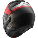 Shark Evo-GT Tekline Matt Black Red Flip Front Motorcycle Helmet & Visor