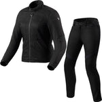 Rev It Elin Ladies Motorcycle Jacket & Trousers Black Kit