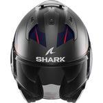 Shark Evo-ES Kryd Matt Anthracite Blue Red Flip Front Motorcycle Helmet & Visor