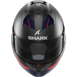 Shark Evo-ES Kryd Matt Anthracite Blue Red Flip Front Motorcycle Helmet & Visor