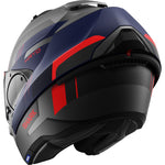 Shark Evo-ES Kryd Matt Anthracite Blue Red Flip Front Motorcycle Helmet & Visor