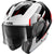 Shark Evo-ES Kryd White Black Red Flip Front Motorcycle Helmet & Visor