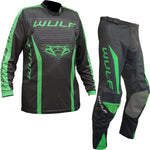 Wulfsport 2023 Linear Motocross Jersey & Pants Green Kit