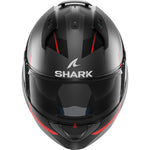 Shark Evo-ES Kryd Matt Anthracite Black Red Flip Front Motorcycle Helmet & Visor