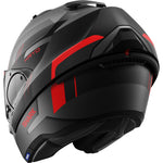 Shark Evo-ES Kryd Matt Anthracite Black Red Flip Front Motorcycle Helmet & Visor