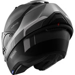 Shark Evo-ES Kryd Matt Black Anthracite Silver Flip Front Motorcycle Helmet & Visor