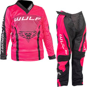 Wulfsport 2023 Kids Linear Motocross Jersey & Pants Pink Kit