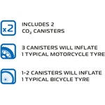 Oxford CO2 Tyre Repair Kit 2 (OX721)