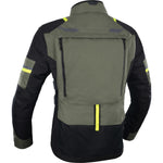 Oxford Rockland Motorcycle Jacket & Trousers Khaki Black Fluo Kit