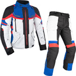 Oxford Rockland Motorcycle Jacket & Trousers Arctic Black Red Kit