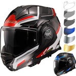 LS2 FF901 Advant X Spectrum Flip Front Motorcycle Helmet & Visor