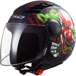 LS2 OF562 Airflow L Happy Dreams Open Face Motorcycle Helmet & Visor