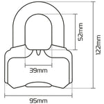 Oxford Nemesis Disc Lock Yellow (LK471)