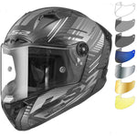 LS2 FF805 Thunder Carbon Volt Motorcycle Helmet & Visor