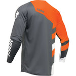 Thor Sector Checker 2024 Motocross Jersey & Pants Charcoal Orange Kit