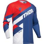 Thor Sector Checker 2024 Motocross Jersey & Pants Navy Red Kit