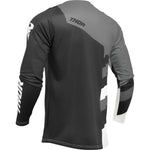 Thor Sector Checker 2024 Youth Motocross Jersey & Pants Charcoal Black Grey Kit