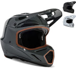 Fox Racing 2024 V3 RS Carbon Solid Motocross Helmet