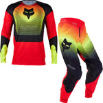 Fox Racing 2024 360 Revise Motocross Jersey & Pants Red Yellow Kit