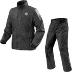 Rev It Nitric 4 H2O Motorcycle Rain Jacket & Trousers Black Kit