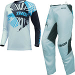 Thor Sector Split 2024 Ladies Motocross Jersey & Pants Starlight Blue Black Kit