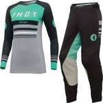 Thor Prime Blaze 2024 Ladies Motocross Jersey & Pants Black Mint Kit