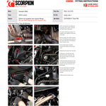 Scorpion Red Power Full System Black Ceramic Exhaust for Kawasaki Z650 2020 - 2023