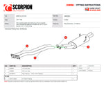 Scorpion Car Exhaust Cat-Back System (Non-Resonated) 76mm Polished STW Trims for BMW E36 325 & 328 1991-1998