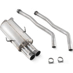 Scorpion Car Exhaust Cat-Back System (Non-Resonated) 76mm Polished DTM Trims for BMW E36 325 & 328 1991-1998