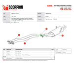 Scorpion Car Exhaust Cat-Back System (Non-Resonated) 76mm Polished DTM Trims for BMW E36 325 & 328 1991-1998