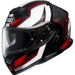 Shoei Neotec 3 Grasp Flip Front Motorcycle Helmet & Visor - Black White Red